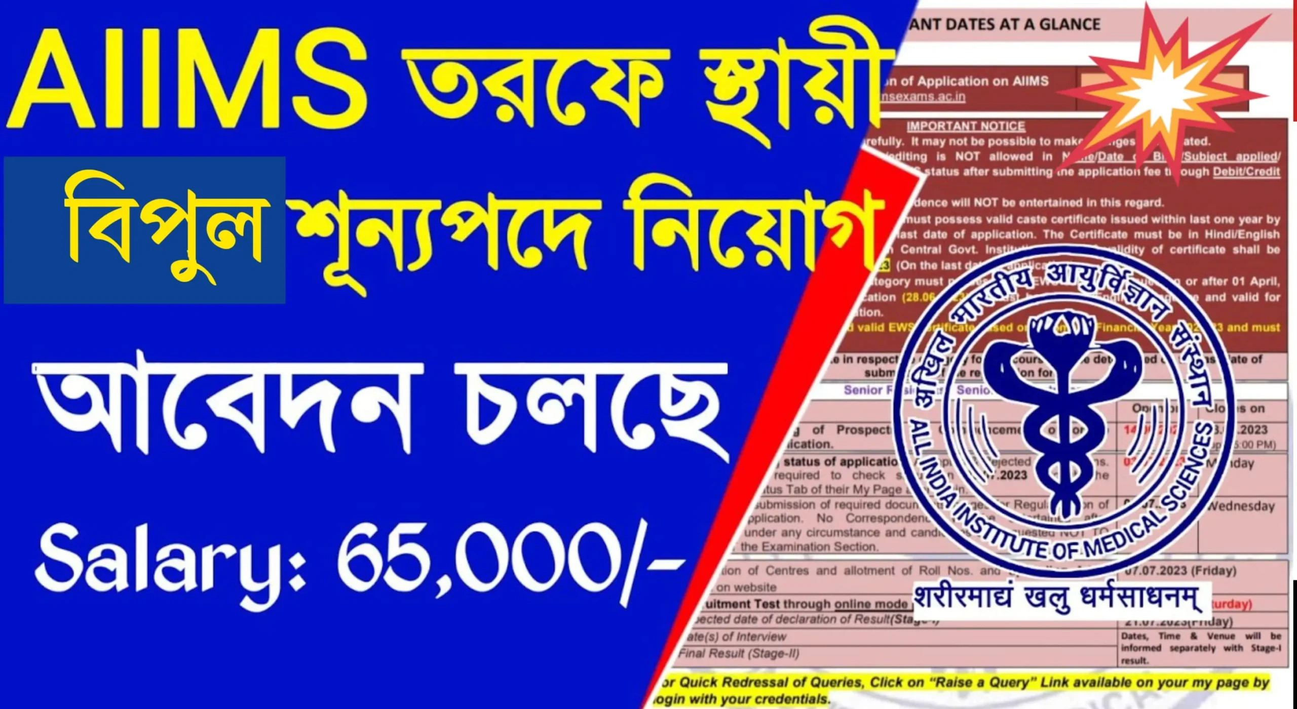 AIIMS NEW JOB VACANCY 2024